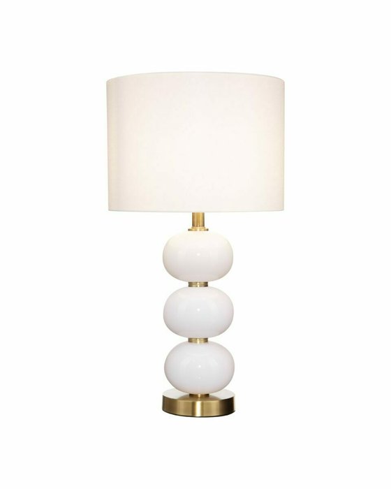 Настольная лампа Райс белого цвета - купить Настольные лампы по цене 19565.0