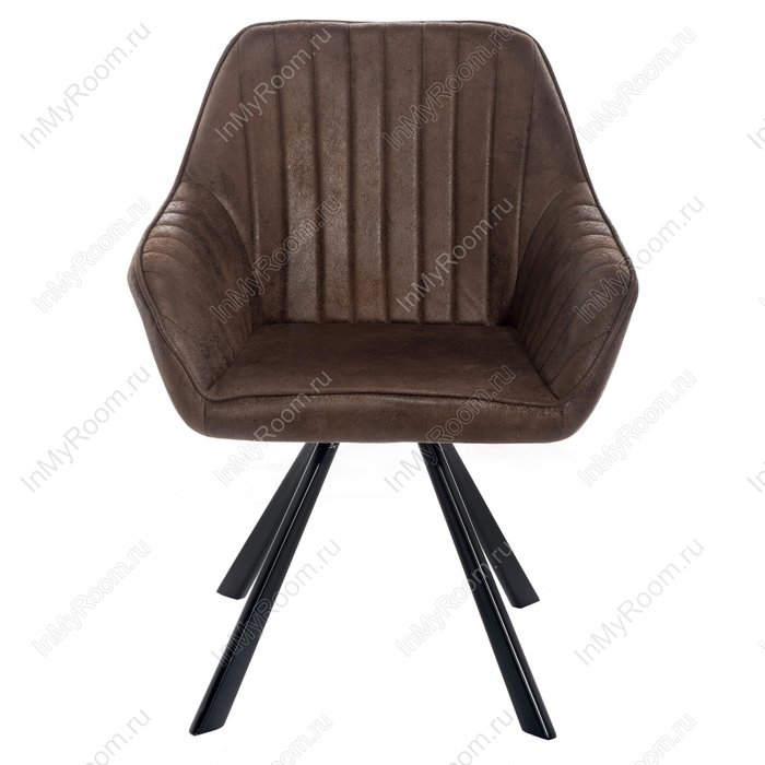 Стул Marlboro с кожаной обивкой коричневого цвета - купить Обеденные стулья по цене 6500.0