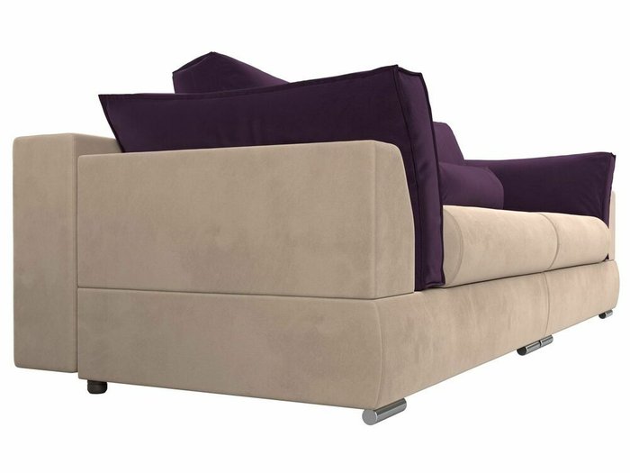 Прямой диван-кровать Пекин фиолетово-бежевого цвета - лучшие Прямые диваны в INMYROOM