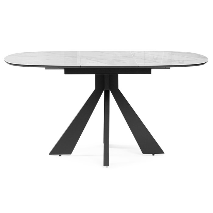 Раздвижной обеденный стол Эдли белого цвета - лучшие Обеденные столы в INMYROOM
