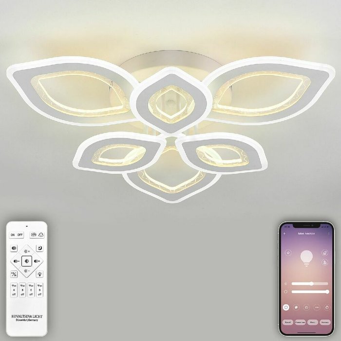 Потолочная люстра Angel LED LAMPS 81198 (акрил, цвет белый) - купить Потолочные люстры по цене 10451.0
