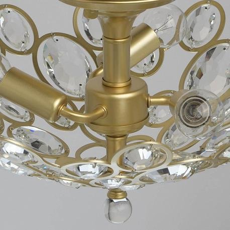 Потолочный светильник Лаура 6 золотого цвета с хрустальными элементами - купить Потолочные светильники по цене 11250.0