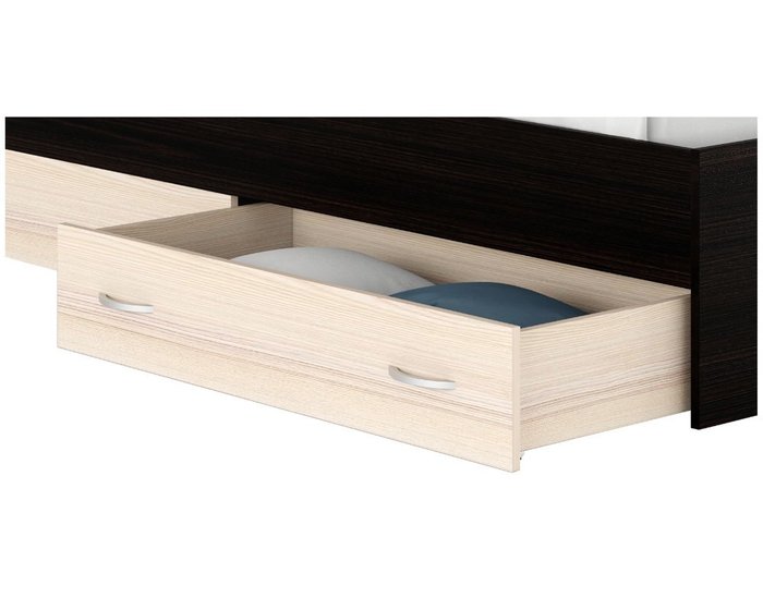 Кровать Виктория 120х200 бежево-коричневого цвета с матрасом и ящиками - лучшие Кровати для спальни в INMYROOM