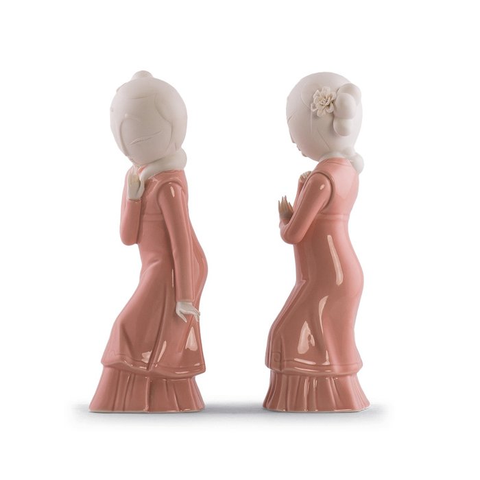 Набор из двух статуэток Meisjes в розовом  - купить Фигуры и статуэтки по цене 20000.0
