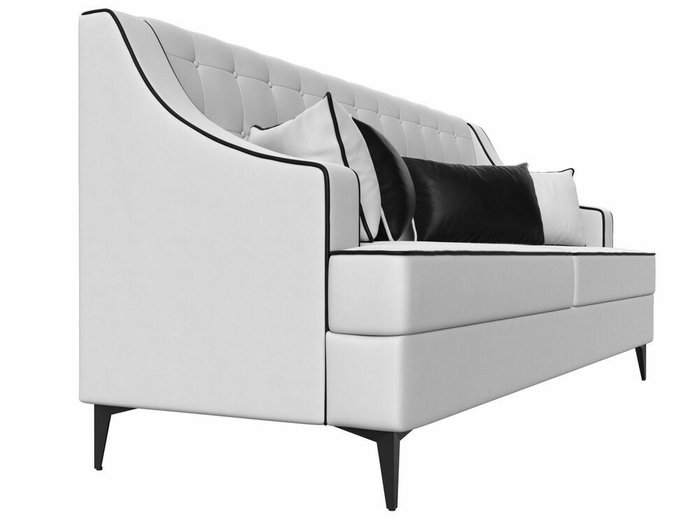 Прямой диван Марк белого цвета (экокожа) - лучшие Прямые диваны в INMYROOM