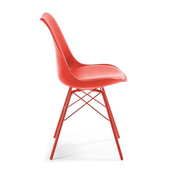 Стильный обеденный стул Lars красного цвета - лучшие Обеденные стулья в INMYROOM