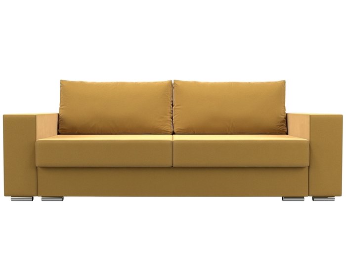 Прямой диван-кровать Исланд желтого цвета - купить Прямые диваны по цене 49999.0
