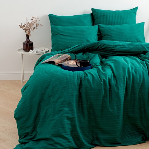 Простыня на резинке 'HoReCa' 180х200х20, страйп-сатин, 100 % хлопок, пл. 125 гр./кв. м., 'Изумруд' - лучшие Простыни в INMYROOM Простыня на резинке 'HoReCa' 180х200х20, страйп-сатин, 100 % хлопок, пл. 125 гр./кв. м., 'Изумруд' - лучшие Простыни в INMYROOM