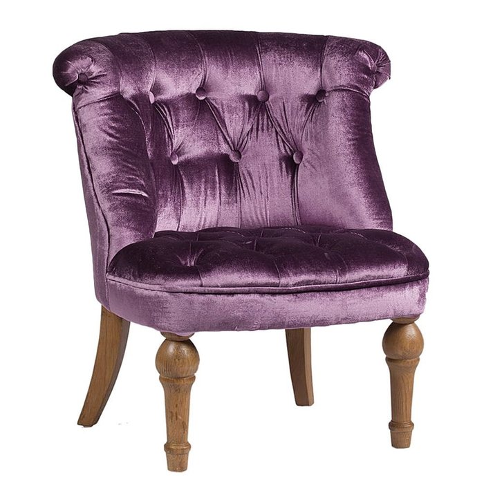 Кресло Sophie Tufted Slipper Chair фиолетового цвета