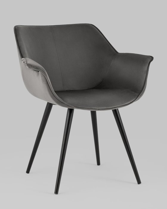 Стул-кресло Мэйсон темно-серого цвета  - купить Обеденные стулья по цене 9990.0