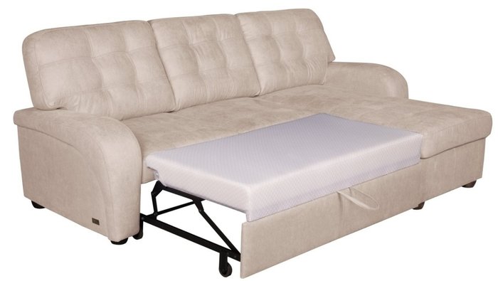 Угловой диван-кровать Сидней с канапе Fulton Cream бежевого цвета - лучшие Угловые диваны в INMYROOM