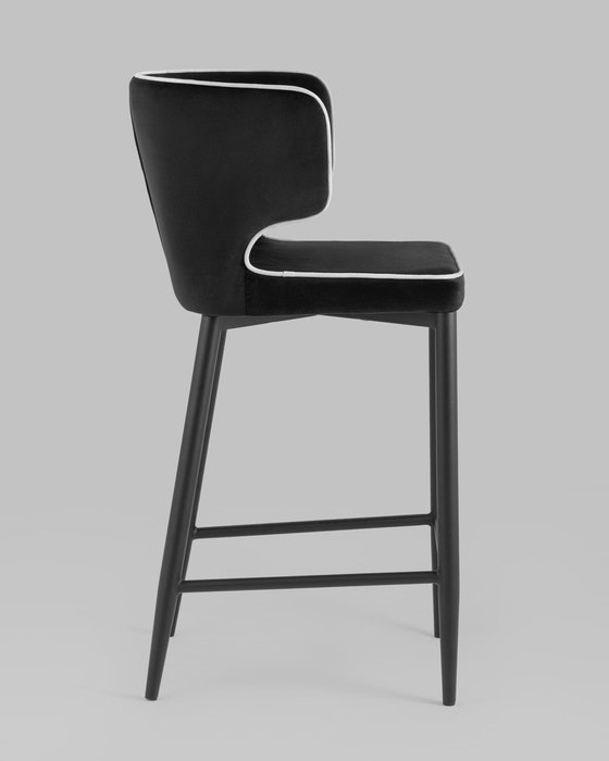 Стул полубарный Логан черного цвета - лучшие Барные стулья в INMYROOM