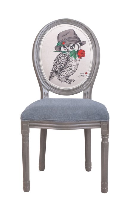 Интерьерный стул Volker owl ver. 3 серого цвета - купить Обеденные стулья по цене 25560.0