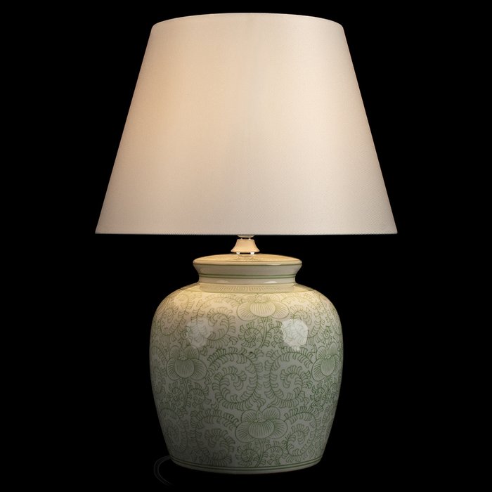 Настольная лампа Orchid 10491T Green (ткань, цвет белый) - купить Настольные лампы по цене 13070