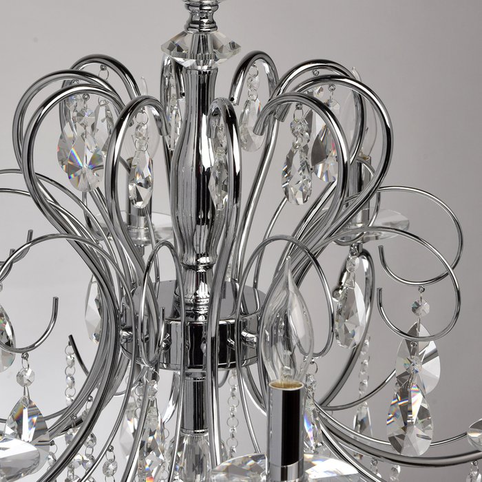Подвесная люстра Адель из металла и хрусталя - купить Подвесные люстры по цене 59900.0