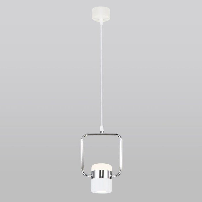 Подвесной светодиодный светильник 50165/1 LED хром/белый Oskar - купить Подвесные светильники по цене 3630.0