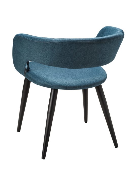 Стул с подлокотниками Hugs темно-синего цвета - лучшие Обеденные стулья в INMYROOM