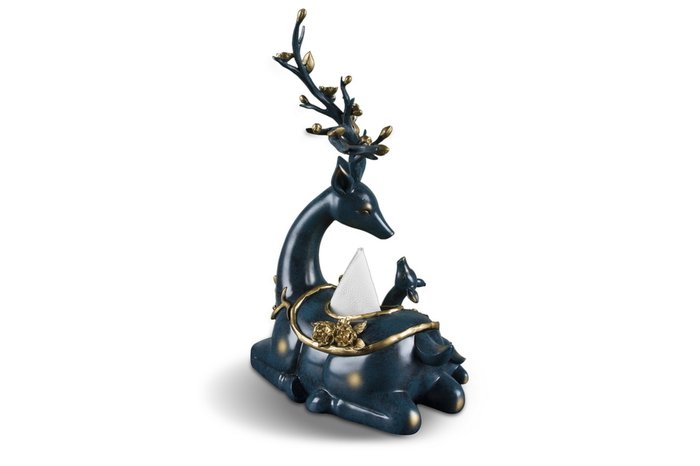 Статуэтка Cervo с емкостью для салфеток сине-зеленого цвета - купить Фигуры и статуэтки по цене 7500.0