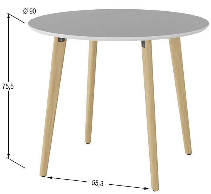 Стол обеденный Морган бело-бежевого цвета - купить Обеденные столы по цене 8928.0
