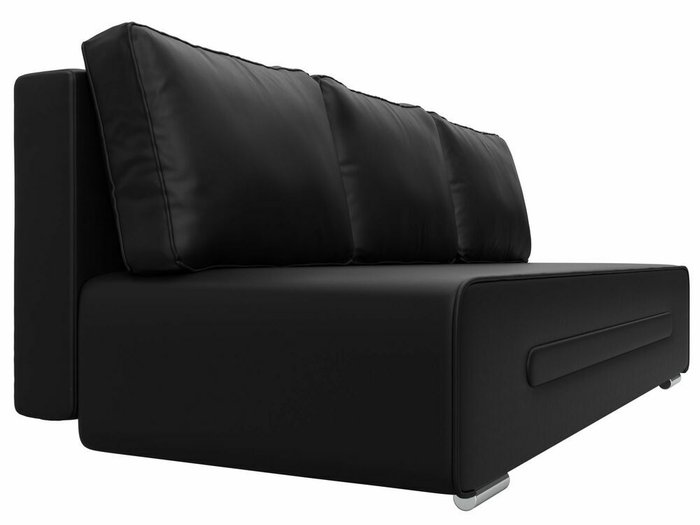 Прямой диван-кровать Приам черного цвета (экокожа) - лучшие Прямые диваны в INMYROOM