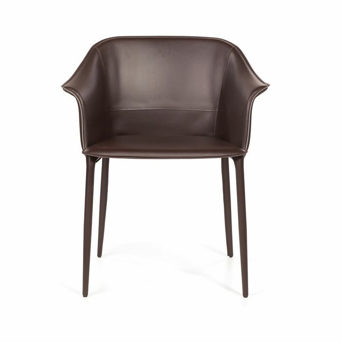 Обеденный стул с подлокотниками Gio коричневого цвета - купить Обеденные стулья по цене 31900.0