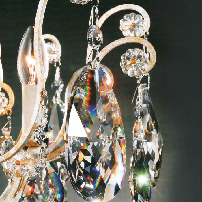 Подвесная Люстра Ming Wang серебряного цвета с золотой патиной - лучшие Подвесные люстры в INMYROOM