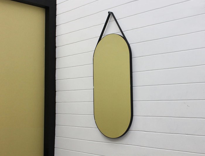 Овальное настенное зеркало Gralta  на ремне - купить Настенные зеркала по цене 10285.0