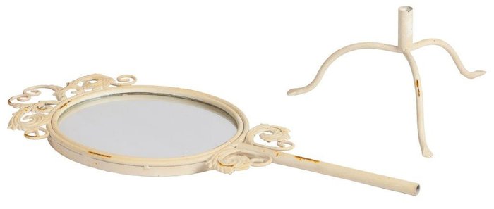 Настольное зеркало в металлической кремовой оправе - купить Настольные зеркала по цене 6720.0