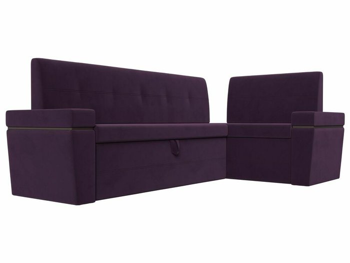 Угловой диван-кровать Деметра фиолетового цвета правый угол - лучшие Угловые диваны в INMYROOM