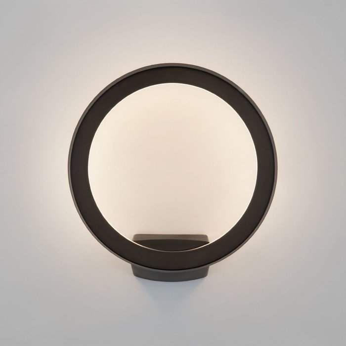 Уличный настенный светодиодный светильник Ring черного цвета - купить Настенные уличные светильники по цене 2370.0