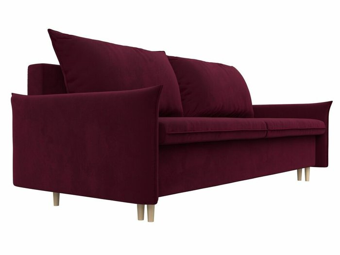Прямой диван-кровать Хьюстон бордового цвета - лучшие Прямые диваны в INMYROOM