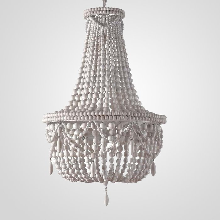 Люстра RH Anselme White Wood Large Chandelier
