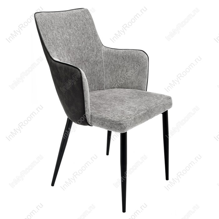 Стул Benza grey fabric / black с серой обивкой - купить Обеденные стулья по цене 6040.0