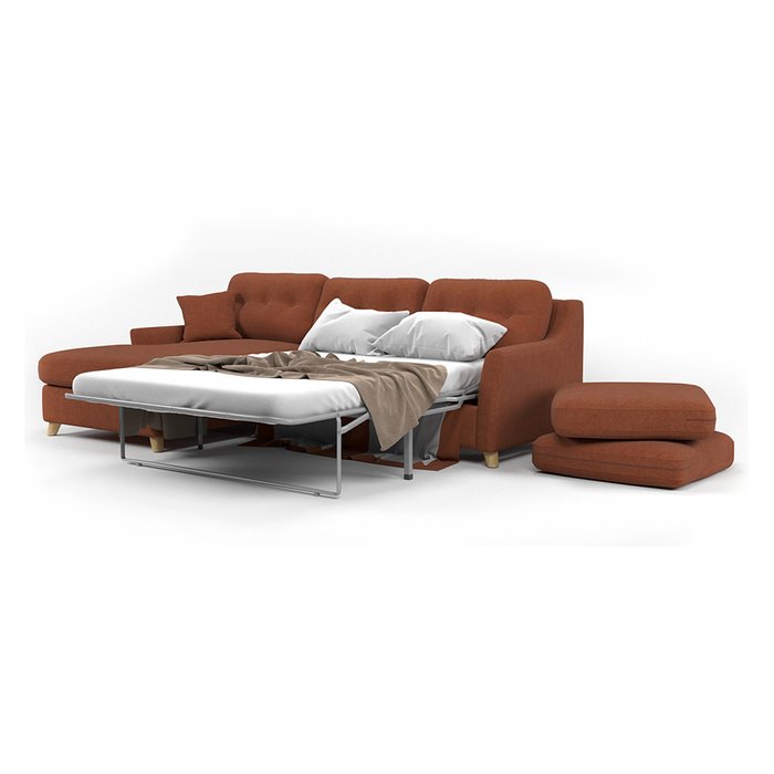 Диван-кровать Raf MT угловой коричневого цвета - купить Угловые диваны по цене 104800.0