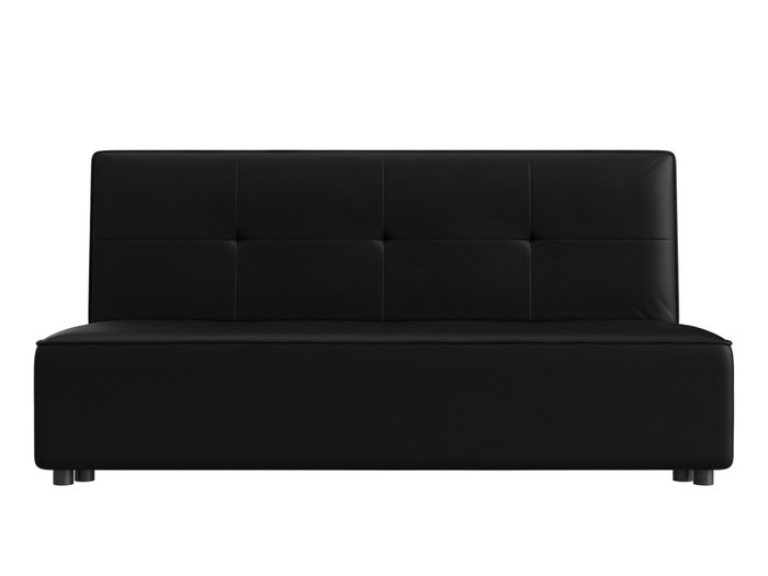 Прямой диван-кровать Зиммер черного цвета (экокожа) - купить Прямые диваны по цене 23999.0