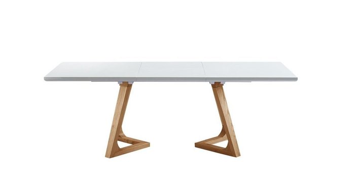 Раскладной обеденный стол белого цвета - купить Обеденные столы по цене 66853.0