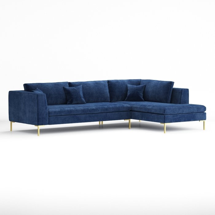 Угловой диван Kona темно-синеего цвета  - купить Угловые диваны по цене 163000.0