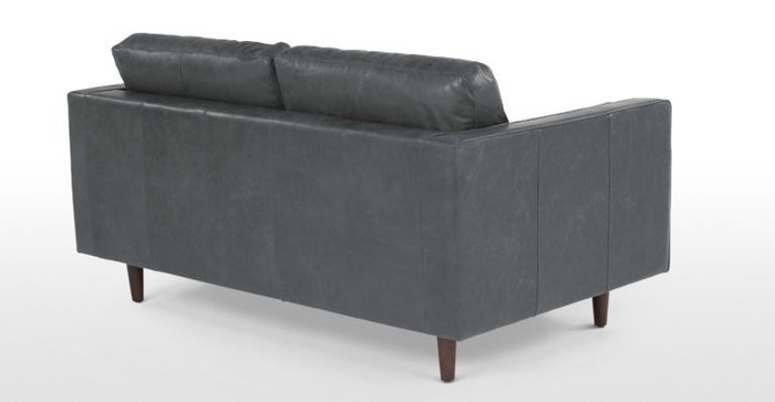 Двухместный диван SCOTT из экокожи серый - купить Прямые диваны по цене 48400.0