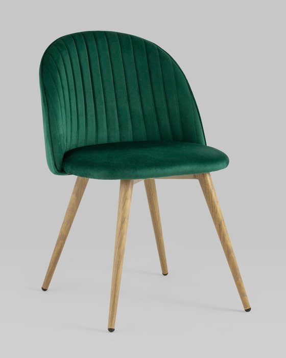 Стул Лион Страйпс велюр зеленый - купить Обеденные стулья по цене 5990.0