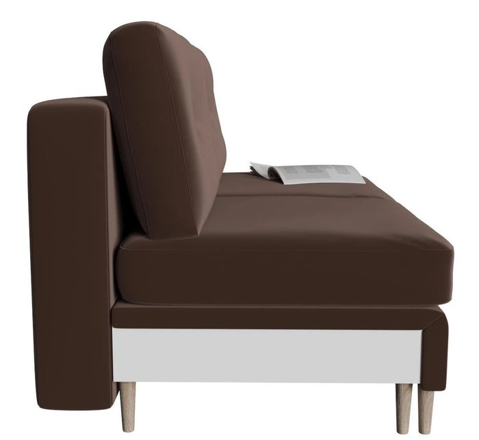 Модуль диван-кровать двухместный Белфаст коричневого цвета - лучшие Прямые диваны в INMYROOM