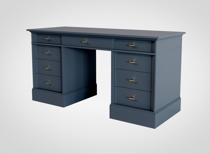 Стол письменный Manhattan серо-синего цвета - купить Письменные столы по цене 106370.0