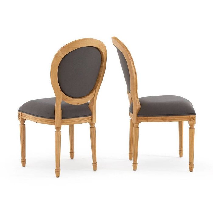 Комплект из двух стульев Nottingham серого цвета - купить Обеденные стулья по цене 58079.0