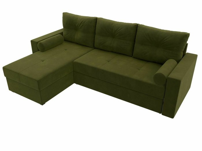 Угловой диван-кровать Верона зеленого цвета левый угол - лучшие Угловые диваны в INMYROOM