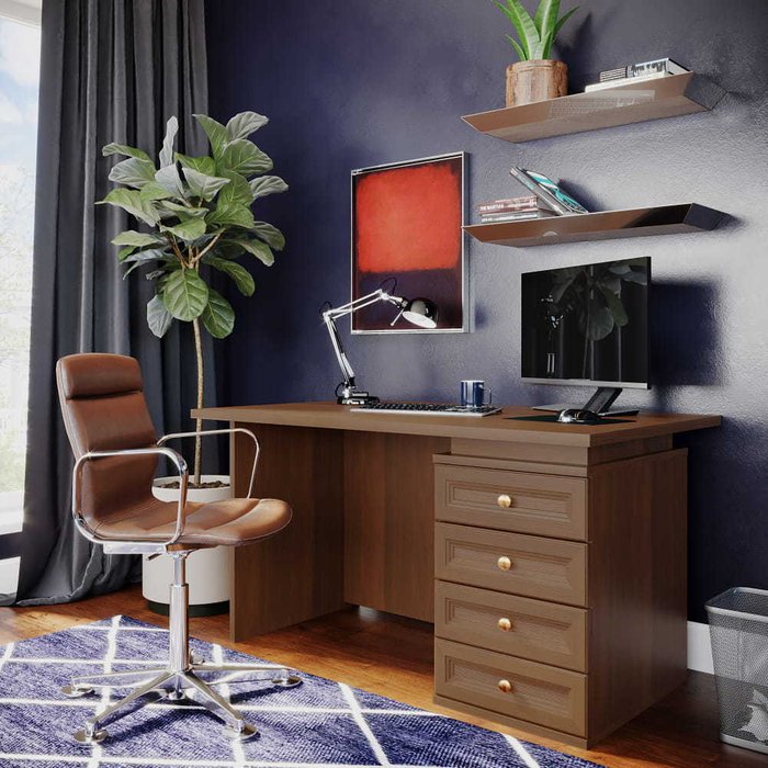 Письменный стол Белладжио коричневого цвета - купить Письменные столы по цене 61105.0