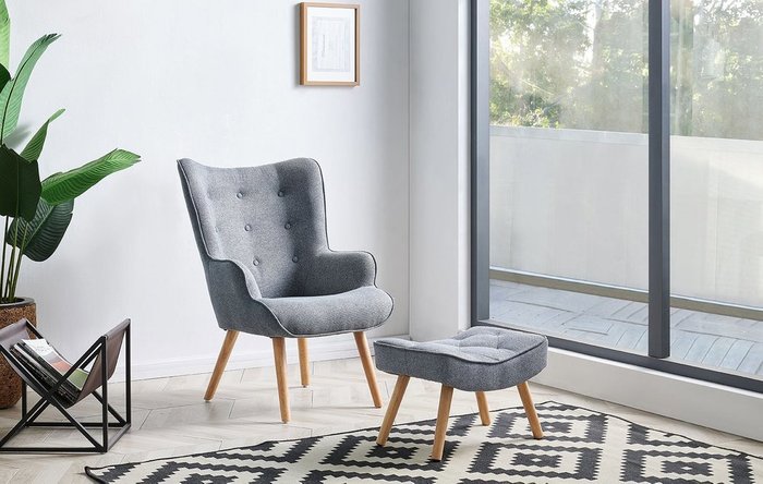 Кресло Hygge серого цвета - купить Интерьерные кресла по цене 17947.0