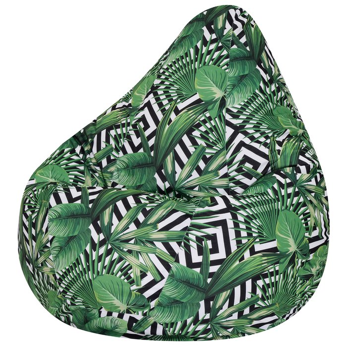 Кресло-мешок Груша XL зеленого цвета в обивке из велюра
