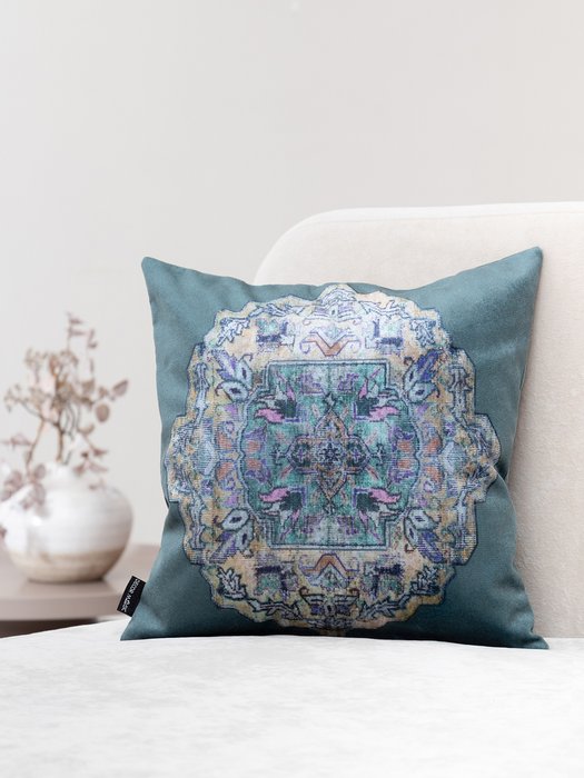 Декоративная подушка Sultan 45х45 бирюзового цвета