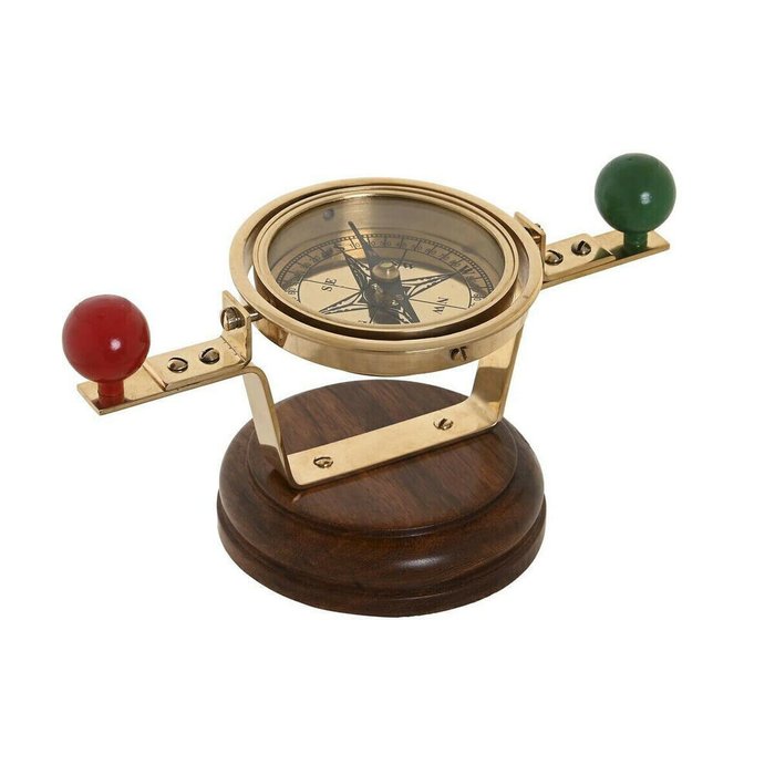Декоративная фигура Компас 17 x 8 x 9 cm Позолоченный Vintage