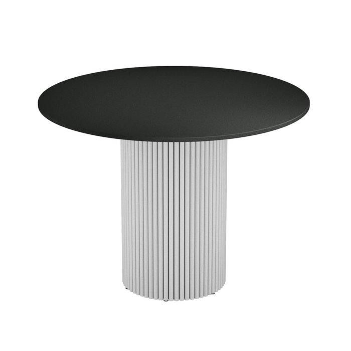 Обеденный стол Trubis Wood L 100 черно-белого цвета