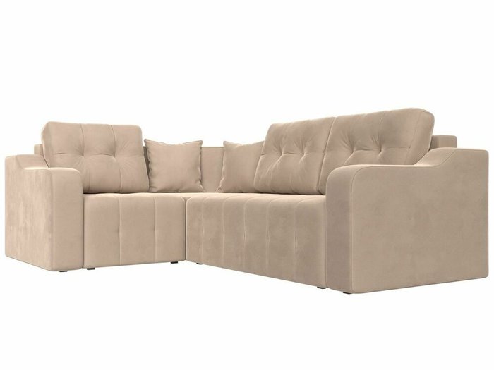Угловой диван-кровать Кембридж бежевого цвета левый угол - лучшие Угловые диваны в INMYROOM
